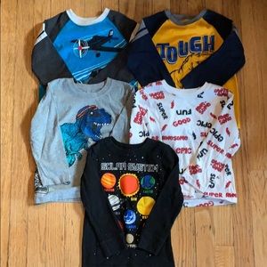 5-piece bundle boys long sleeve shirts
